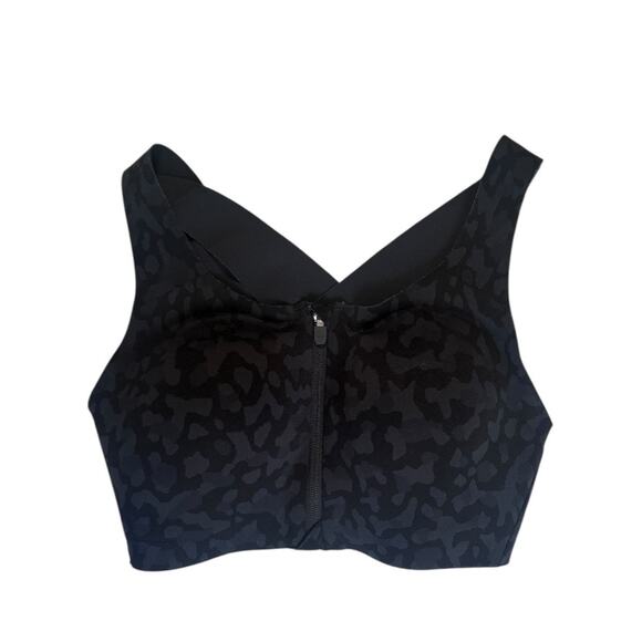 Lululemon Women’s Enlite Zip Front Bra Incognito Camo Grey and Black - size 34D - Picture 1 of 4